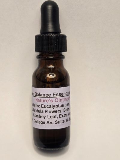 Nature's Ointment Anti-bacterial Oil 15ml bottle for foot and nail fungus relief.