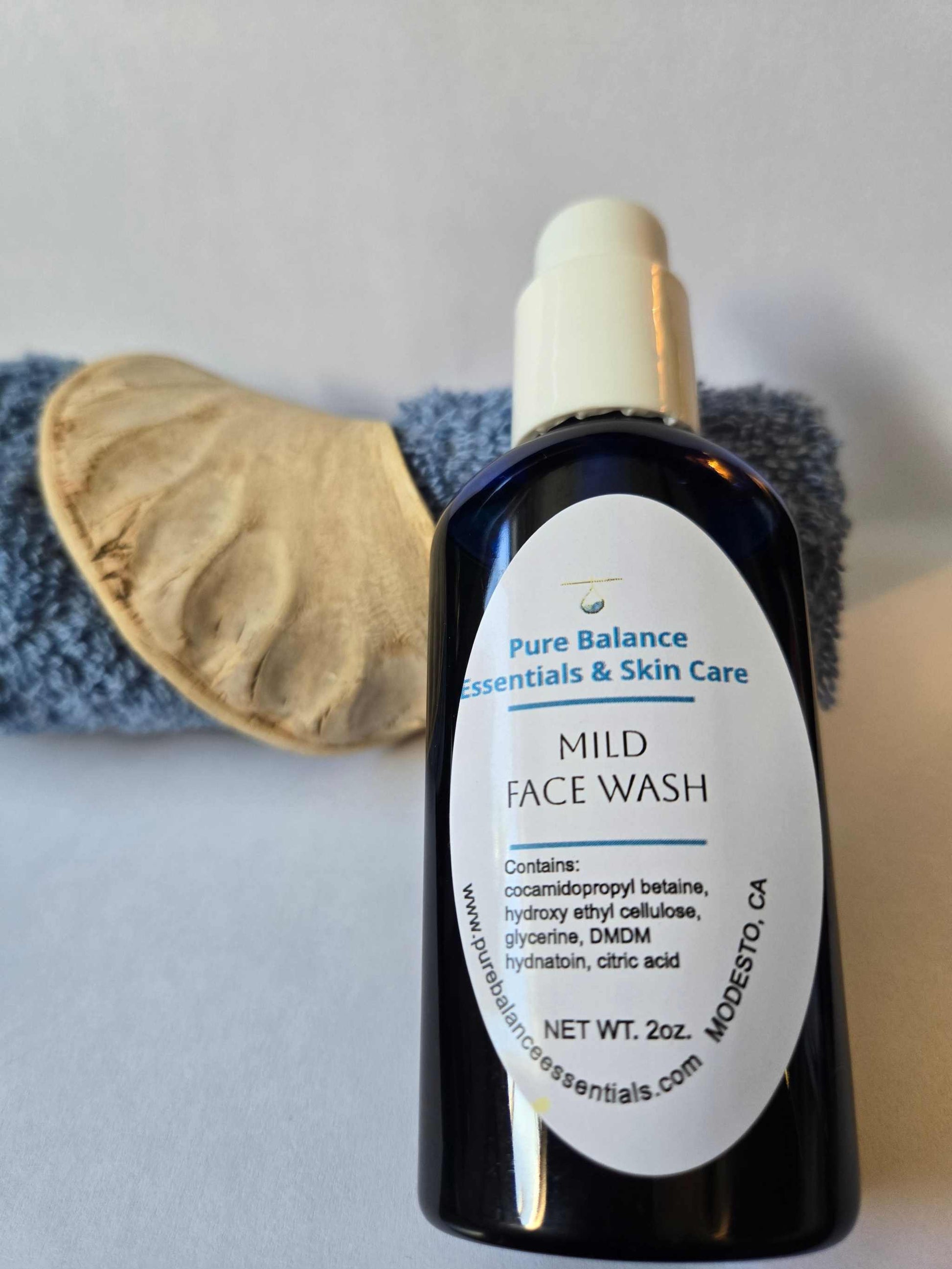 2oz Mild Face Wash bottle for gentle cleansing and moisturizing all skin types
