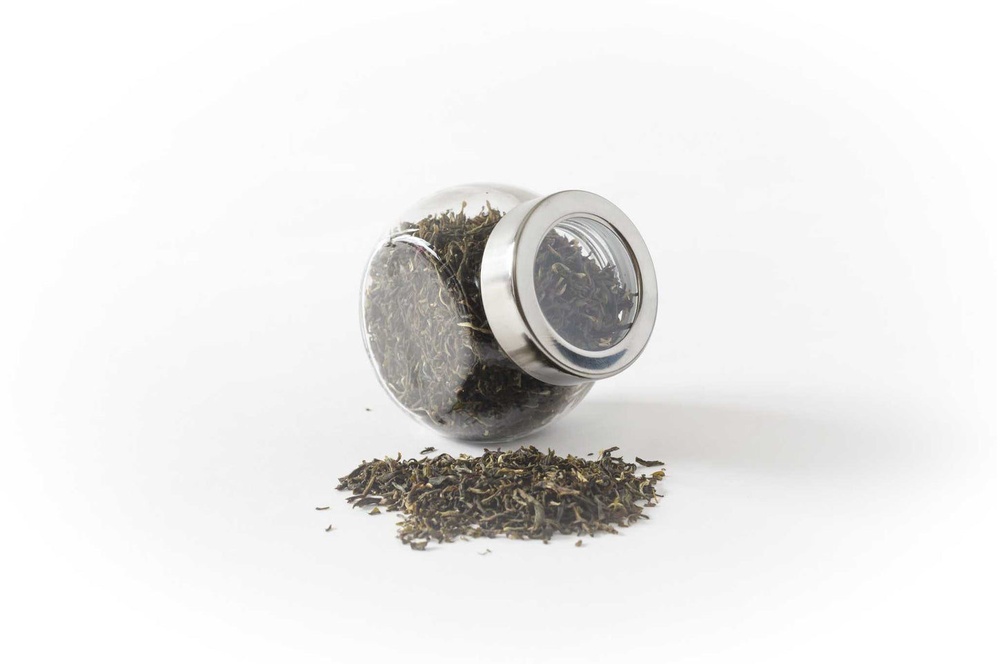 jar of earl grey green tea