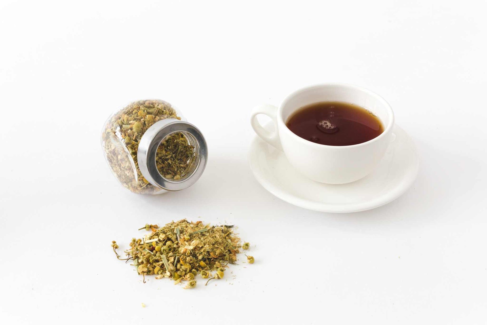 Cup of Vanilla Rooibos Tea with organic Assam tea and vanilla flavoring